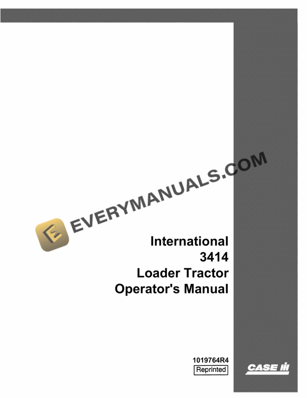 case international 3414 loader tractor operator manual 1019764r4 1