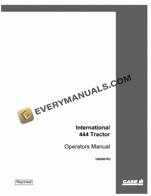 case international 444 tractor operator manual 1082661r2 1