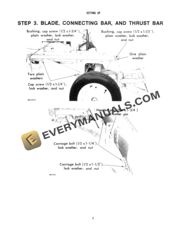 Case International 54 Blade Setting Up Instruction Operator Manual 1083347R2-5