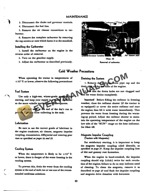 Case International 650 Tractor Operator Manual 1004489R1-3