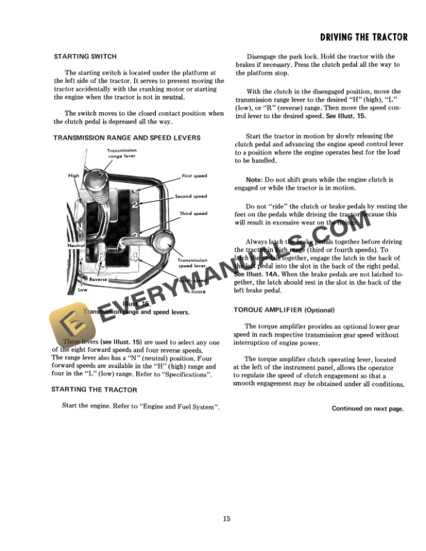 Case International 766 Tractor Operator Manual 1082943R1-2