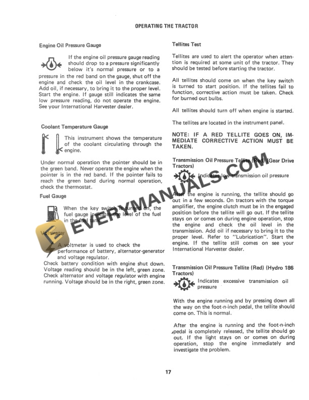 Case International 886, 986, 1086, 1486, 1586, Hydro 186 Tractor Operator Manual 1084462R6 PDF 4 Case International 886, 986, 1086, 1486, 1586, Hydro 186 Tractor Operator Manual 1084462R6 PDF - Image 2
