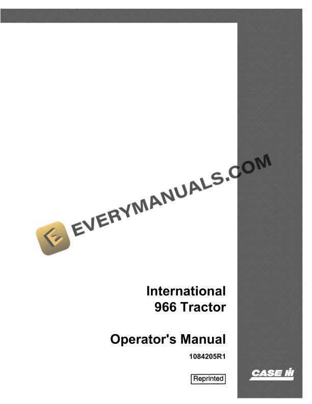 case international 966 tractor operator manual 1084205r1 1