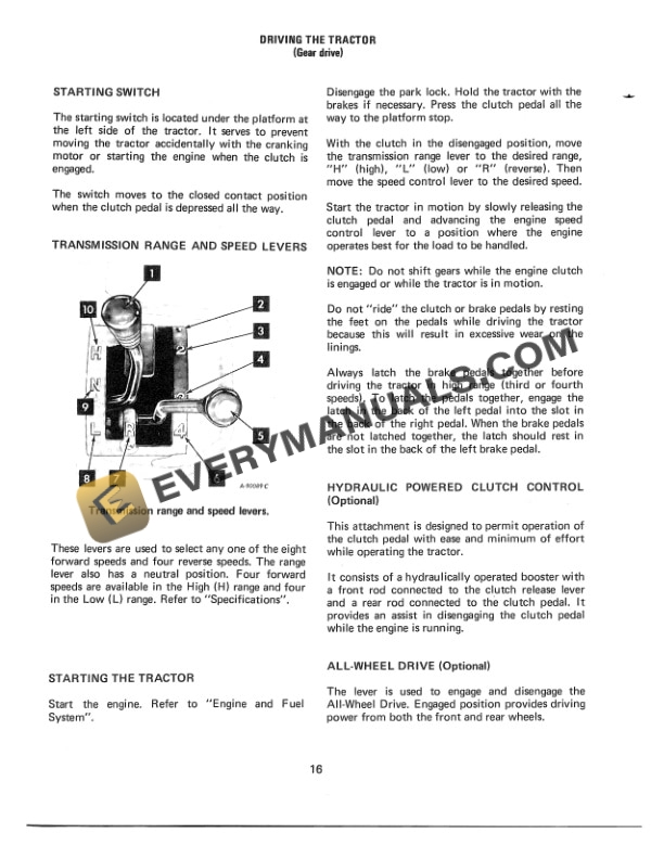 Case International 966 Tractor Operator Manual 1084205R1-2