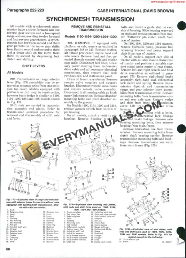 Case International David Brown 1190, 1194, 1290, 1294, 1390, 1394, 1490, 1494, 1594, 1690 Tractor Shop Manual-4