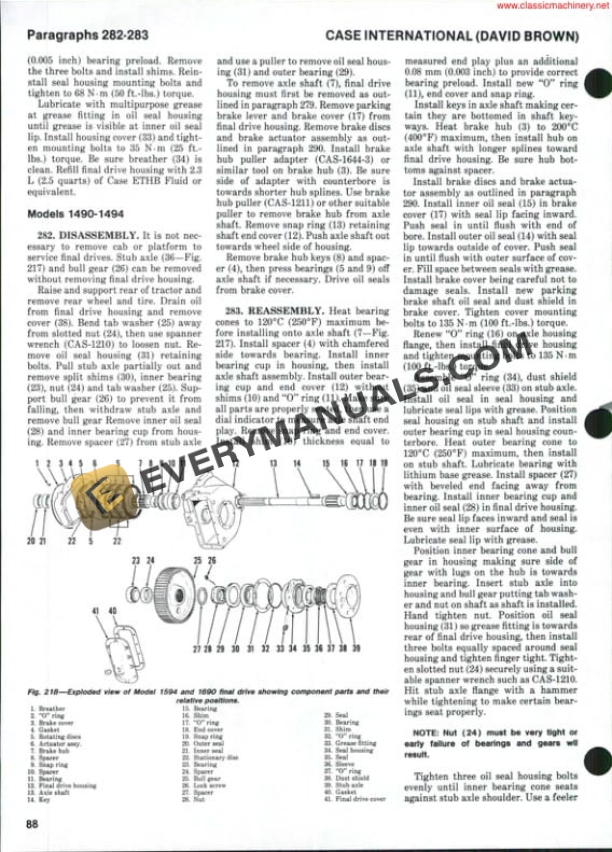 Case International David Brown 1190, 1194, 1290, 1294, 1390, 1394, 1490, 1494, 1594, 1690 Tractor Shop Manual-5