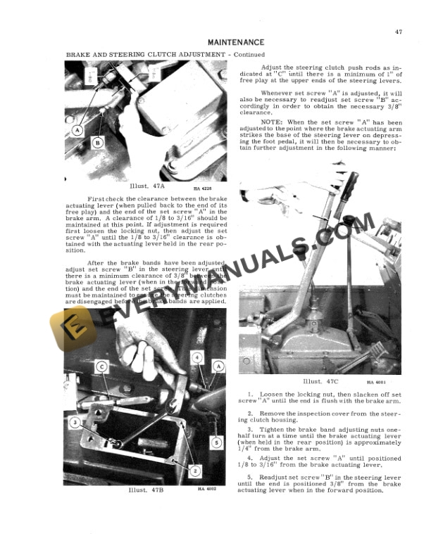 Case International T-4 and T-5 Crawler Tractor Operator Manual 1003883R1-5