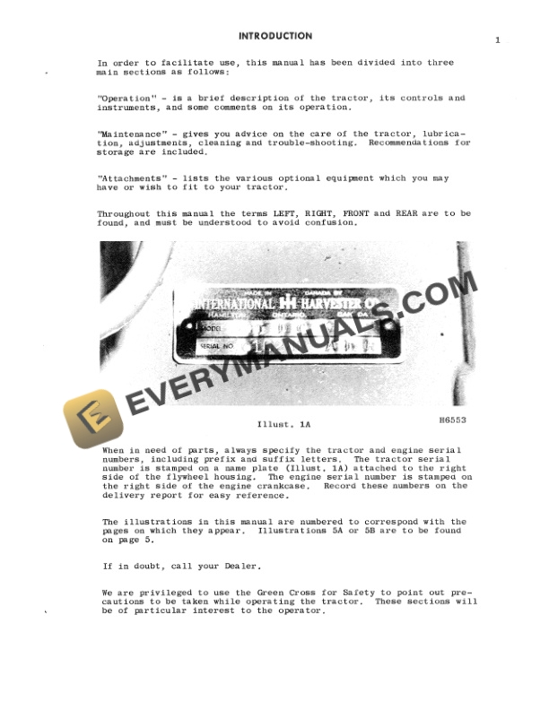 Case International T-4, T-5, and TD Operator Manual 1003936R1-2