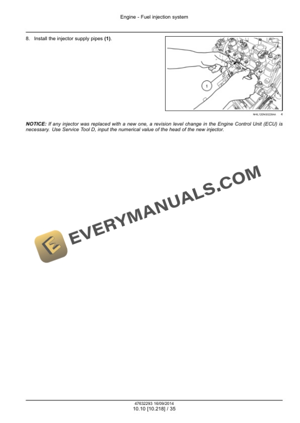 Case ISM Tier 4 Engine Service Manual 47632293-3