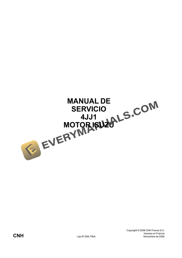 case isuzu 4jj1 engine service manual 87606795a 1
