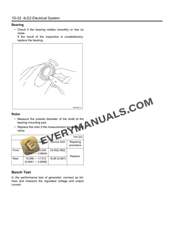 Case Isuzu 4LE2 Tier 3 Engine Repair Manual 87495896 NA-5