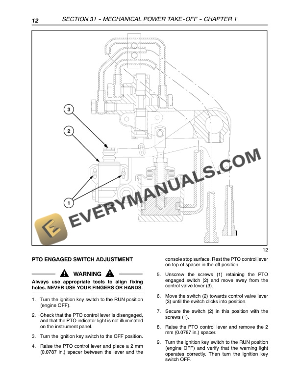 Case JX1060C, JX1070C, JX1075C Tractor Repair Manual 87046864-5