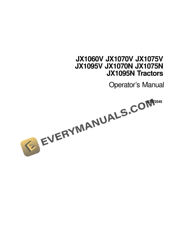 case jx1060v jx1070v jx1075v jx1095v jx1070n jx1075n jx1095n tractor operator manual 87572545 1