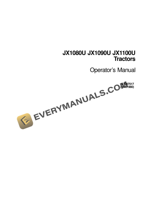case jx1080u jx1090u jx1100u tractor operator manual 87047517 1