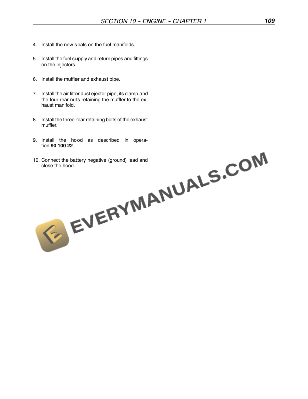 Case JX1080U, JX1090U, JX1100U Tractor Repair Manual 87054728-5