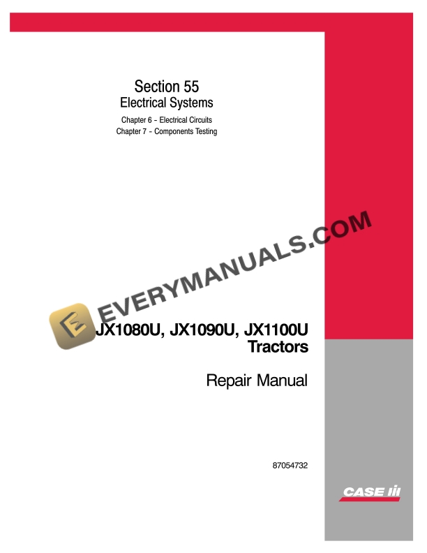 case jx1080u jx1090u jx1100u tractor repair manual 87054732 1