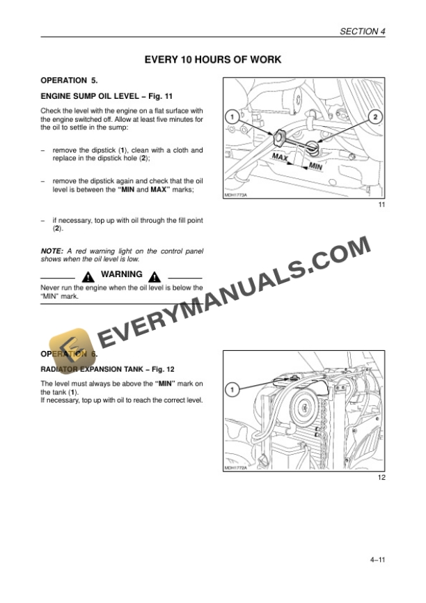 Case JX1085C, JX1095C Tractor Operator Manual 87576885-4