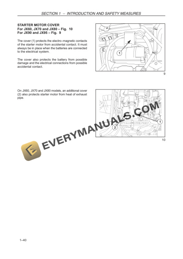 Case JX60, JX70, JX80, JX90, JX95 Tractor Operator Manual 47376896-2