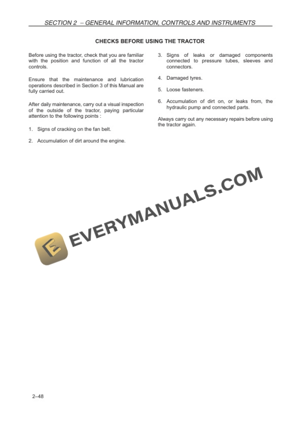 Case JX60, JX70, JX80, JX90, JX95 Tractor Operator Manual 47376896-3