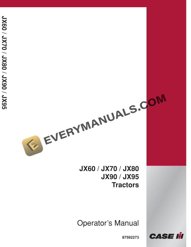 case jx60 jx70 jx80 jx90 jx95 tractor operator manual 87592273 1