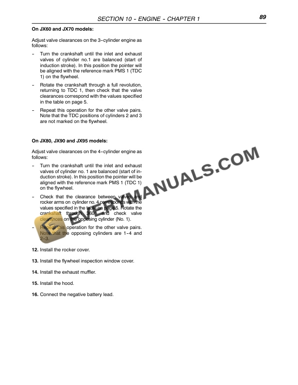 Case JX60, JX70, JX80, JX90, JX95 Tractor Repair Manual 87649367-4
