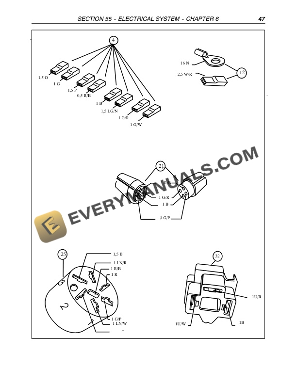 Case JX60, JX70, JX80, JX90, JX95 Tractor Repair Manual 87649370-4