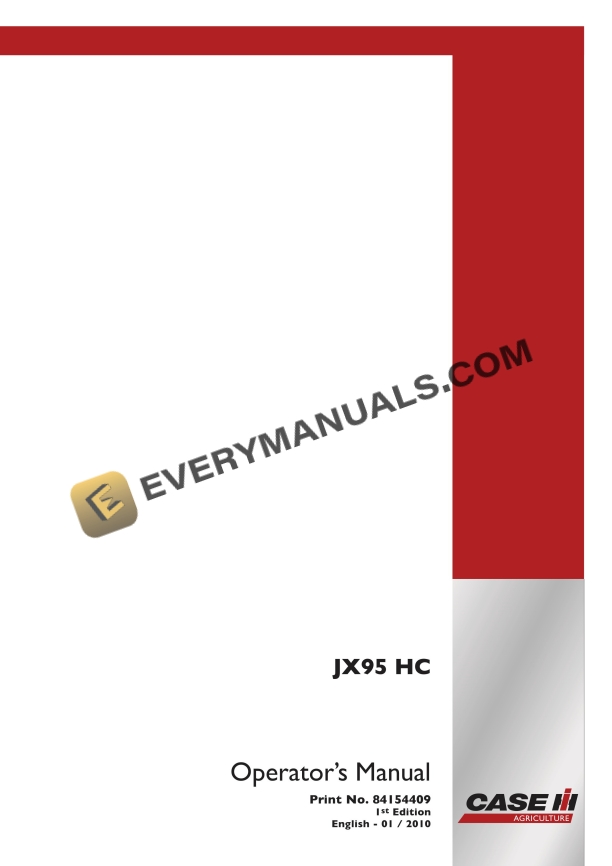 Case JX95 HC Tractor Operator Manual 84154409 PDF 2 case jx95 hc tractor operator manual 84154409 1