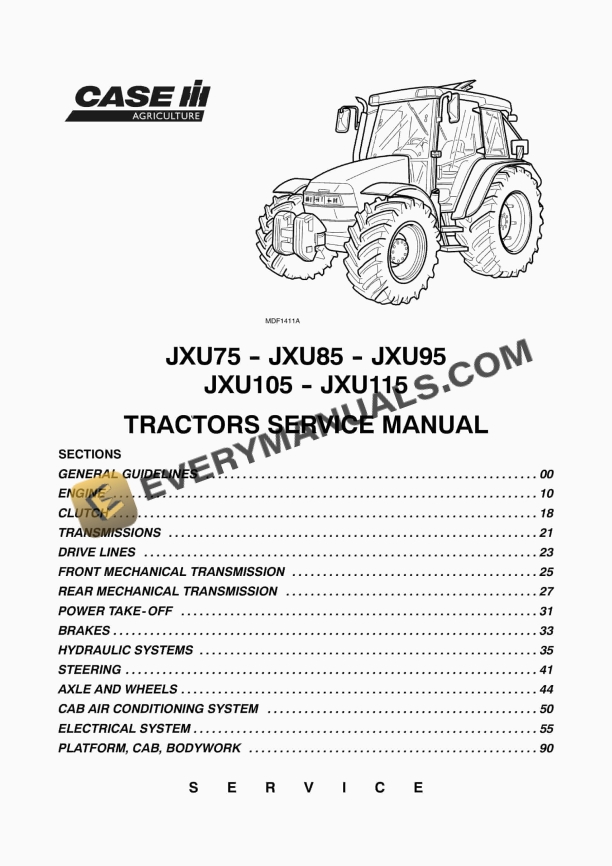 case jxu75 jxu85 jxu95 jxu105 jxu115 tractor service manual 87679936a2 1