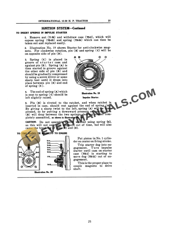 Case Kerosene Tractor Operator Manual INT-2623-3