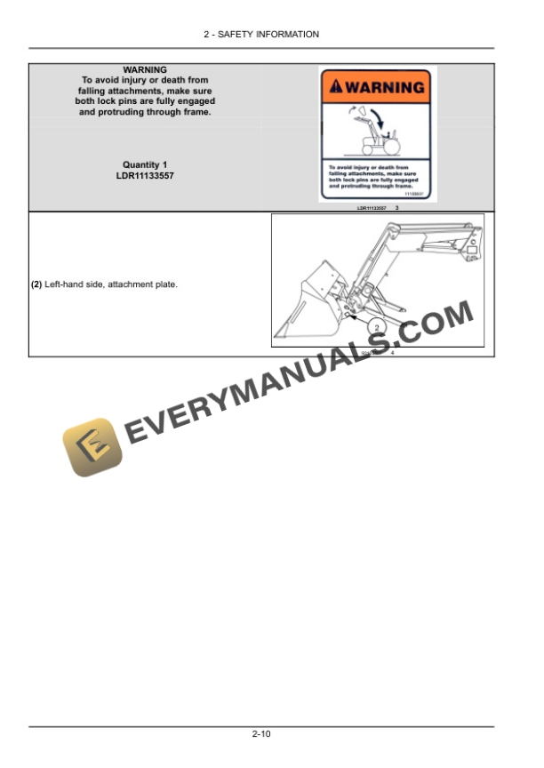 Case L103, L104, L105, L106, L107, L108, L795 Front Loader Operator Manual 51425191 PDF 4 Case L103, L104, L105, L106, L107, L108, L795 Front Loader Operator Manual 51425191 PDF - Image 2