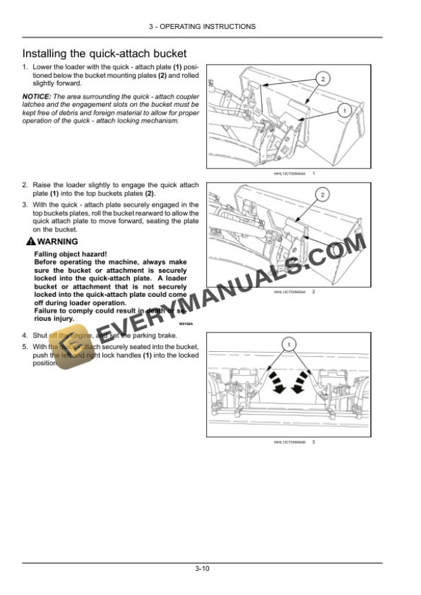 Case L350A Farm Loader Operator Manual 48077340-3