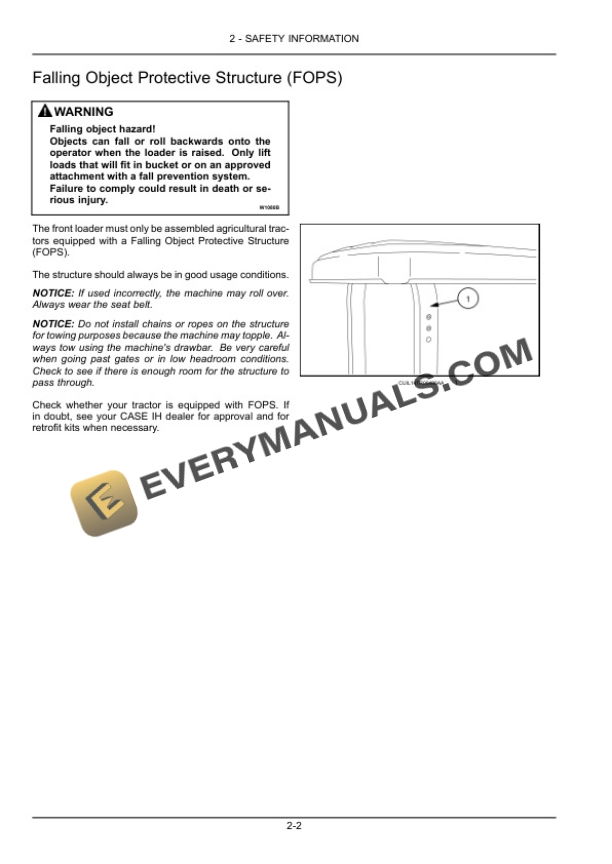 Case L530, L540, L550, L560 Front Loader Operator Manual 47725447-2