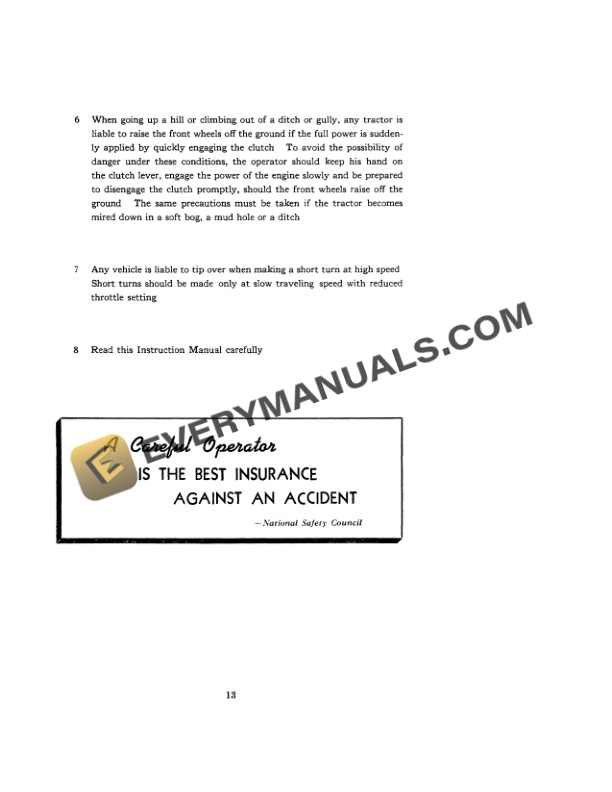 Case LA Series Tractor Operator Manual 5288-2