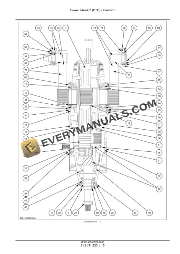 Case LB324, LB334, LB424, LB434 Square Baler Service Manual 47534295-3
