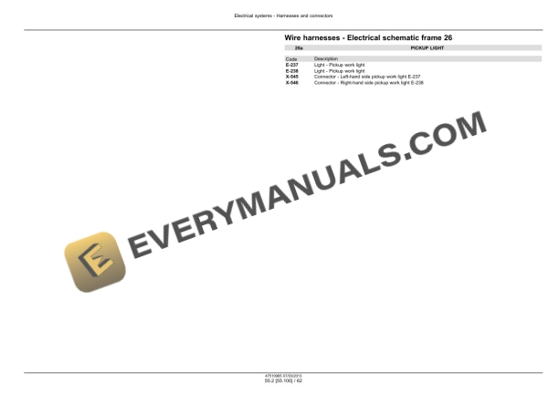 Case LB324, LB334, LB424, LB434 Square Baler Service Manual 47534296-2