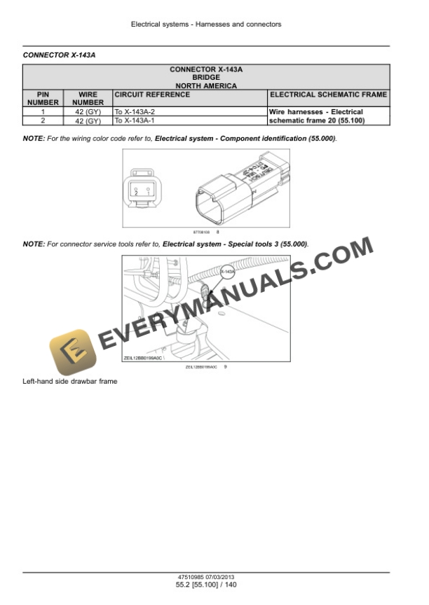 Case LB324, LB334, LB424, LB434 Square Baler Service Manual 47534296-3
