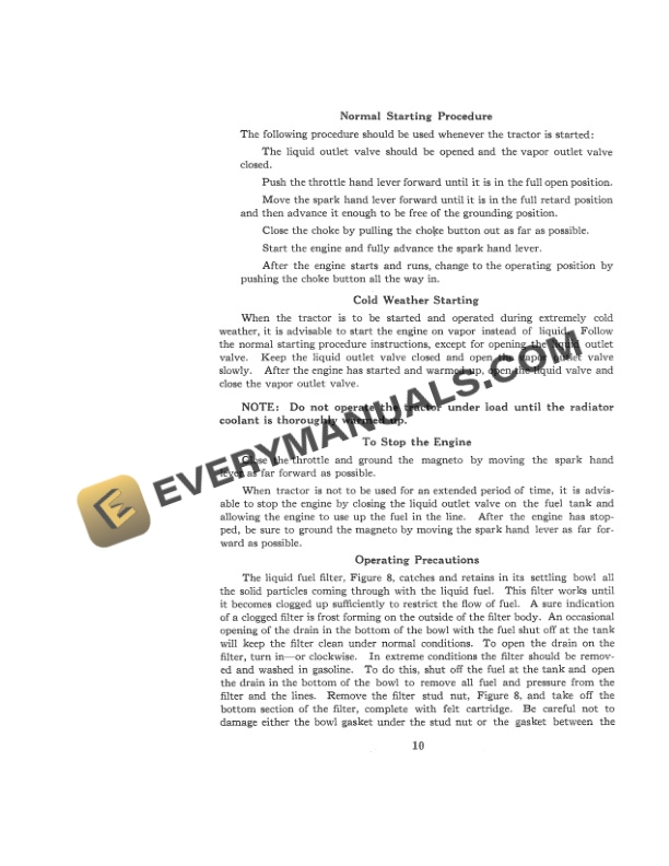 Case LP-Gas Equipment Operator Instruction Book 5642-5