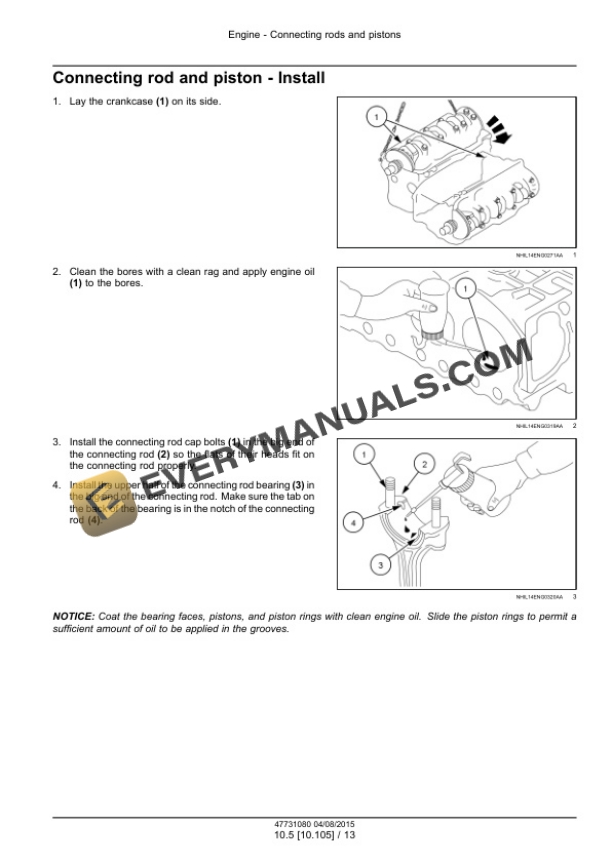 Case LS Series L3AL, L3BL Tier 3 Engine Service Manual 47731080-3