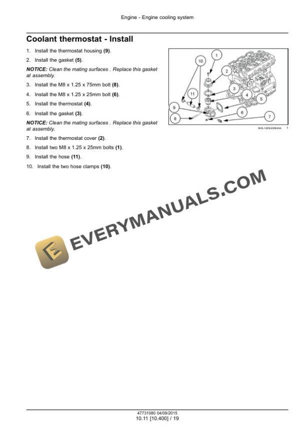 Case LS Series L3AL, L3BL Tier 3 Engine Service Manual 47731080-5