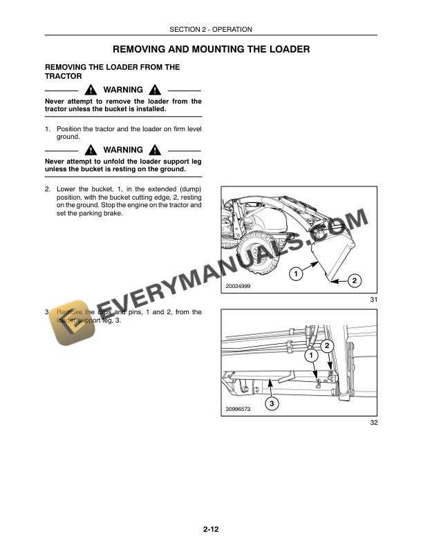 Case LX114 Loader for DX29, DX33 Tractor Operator Manual 87571251-3