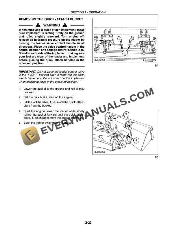 Case LX116 Loader for D35, D40, D45, DX35, DX40, DX45 Tractor Operator Manual 87571255-4