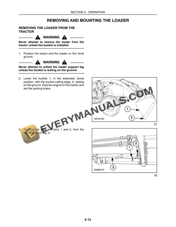 Case LX118 Loader for DX48, DX55 Tractor Operator Manual 87571259-3