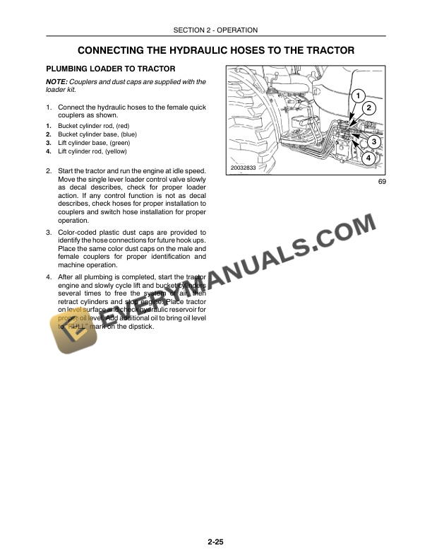 Case LX118 Loader for DX48, DX55 Tractor Operator Manual 87571259-4
