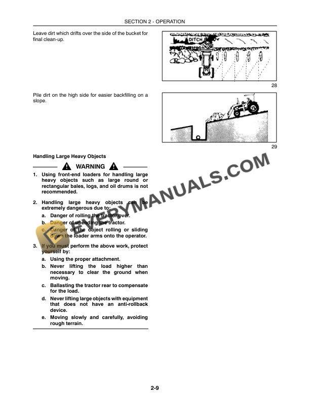 Case LX330 Loader For DX23, DX26 Tractor Operator Manual 87541772-3