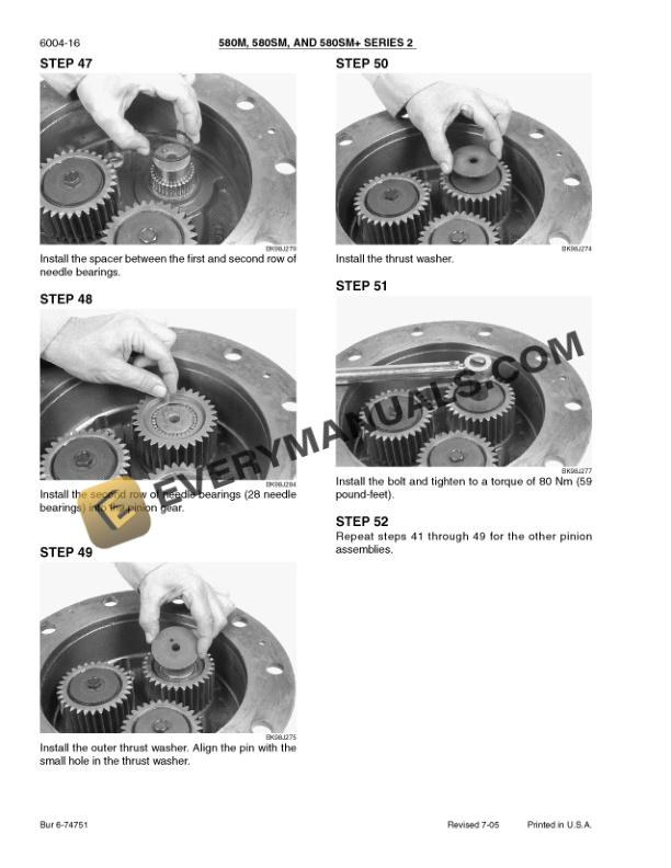 Case M Series 2 Loader Backhoe Service Manual 6-74432-3