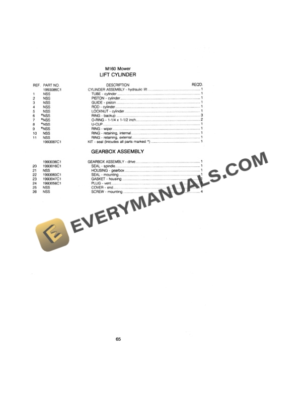 Case M160 Mower For 1130, 1140 Tractor Operator Manual 9-22340-5