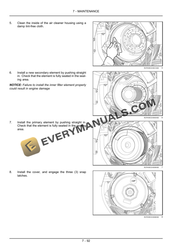 Case Magnum 180, 190, 210, 225 Tractor Operator Manual 84524470-5