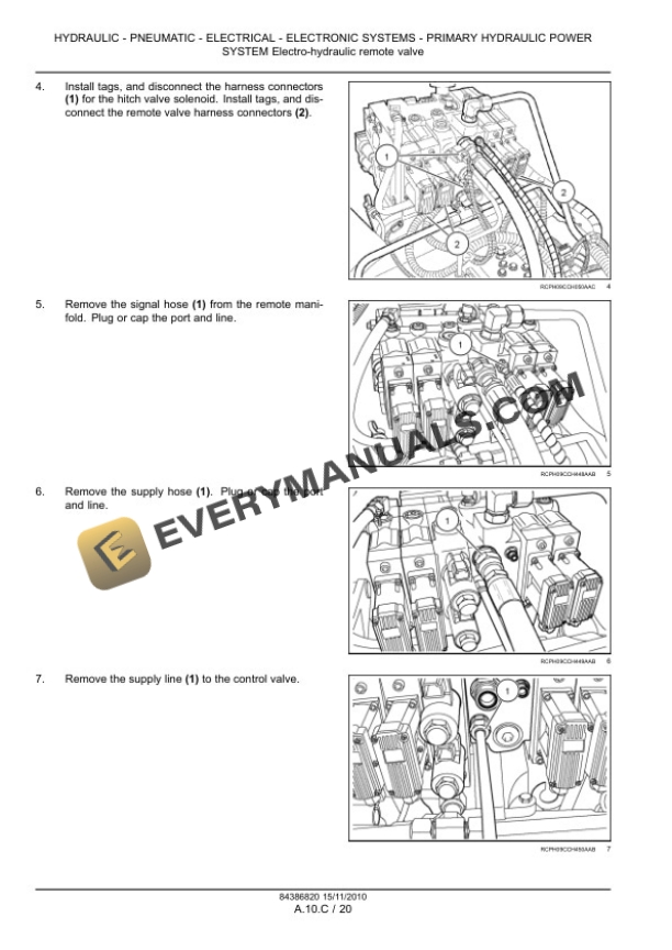 Case Magnum 180, 190, 210, 225 Tractor with CVT Transmission Service Manual 84399391-5