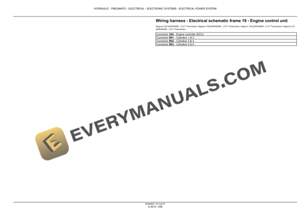 Case Magnum 180, 190, 210, 225 Tractor with CVT Transmission Service Manual 84399393-2