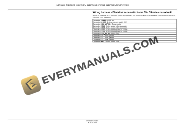 Case Magnum 180, 190, 210, 225 Tractor with CVT Transmission Service Manual 84399393-4